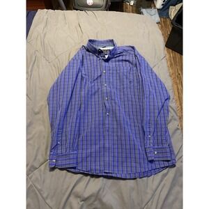 Ariat Pro Series Shirt Mens XL Blue Plaid Western Work Vented Cowboy